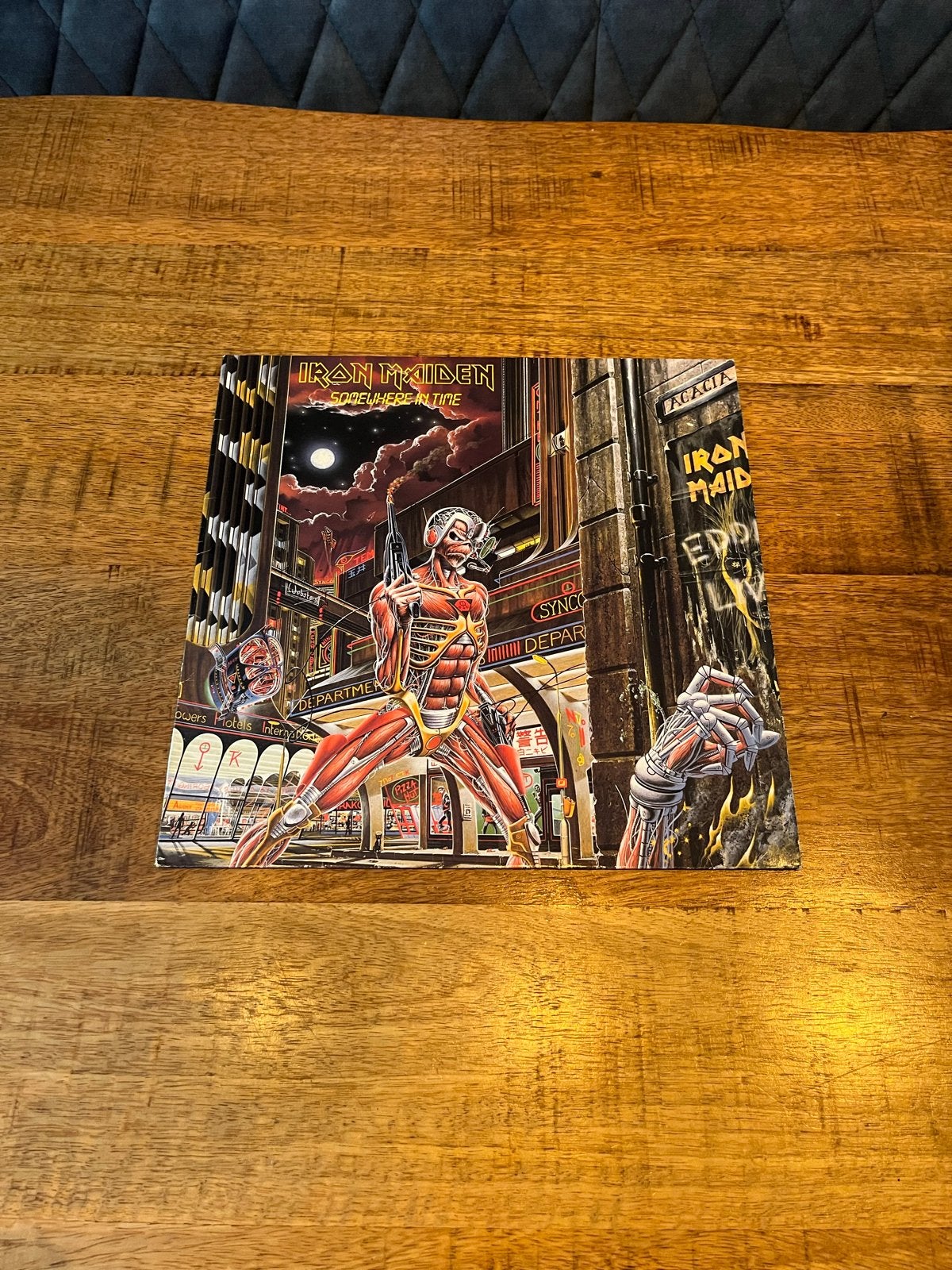 LP Iron Maiden - Somewhere in Time (Originele Persing), LP, Gebruikt, Ophalen of Verzenden, Inclusief binnenhoes