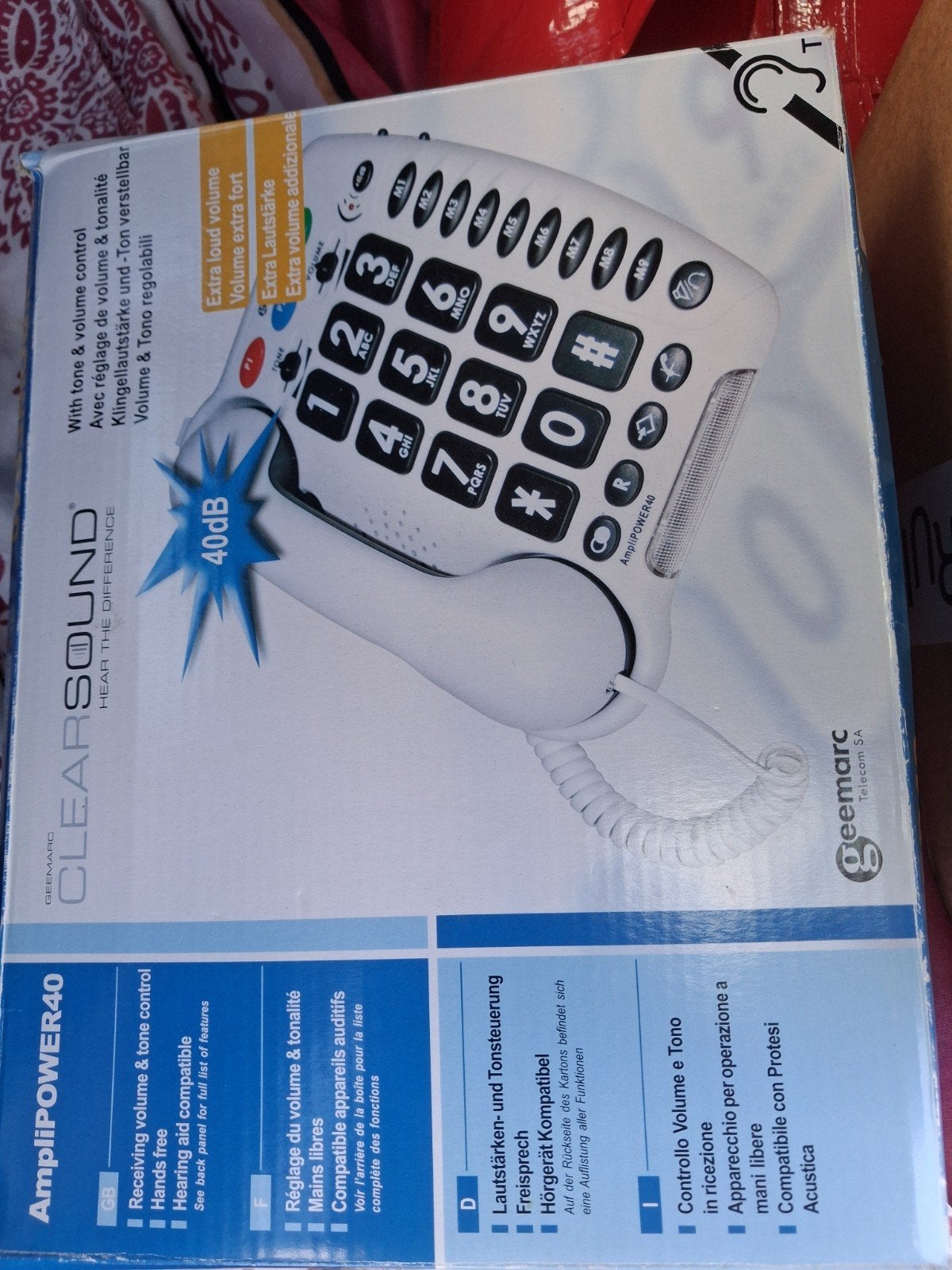 telefoon voor slechtziende en slechthorende,kleur Zwart, Telecommunicatie, Ophalen of Verzenden, Zo goed als nieuw
