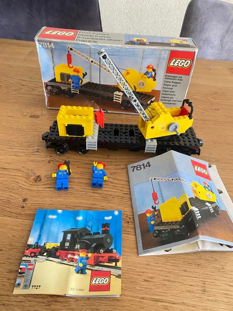 Lego 12v trein kraanwagon 7814, Kinderen en Baby's, Speelgoed | Duplo en Lego, Lego, Ophalen of Verzenden, Zo goed als nieuw, Inclusief doos