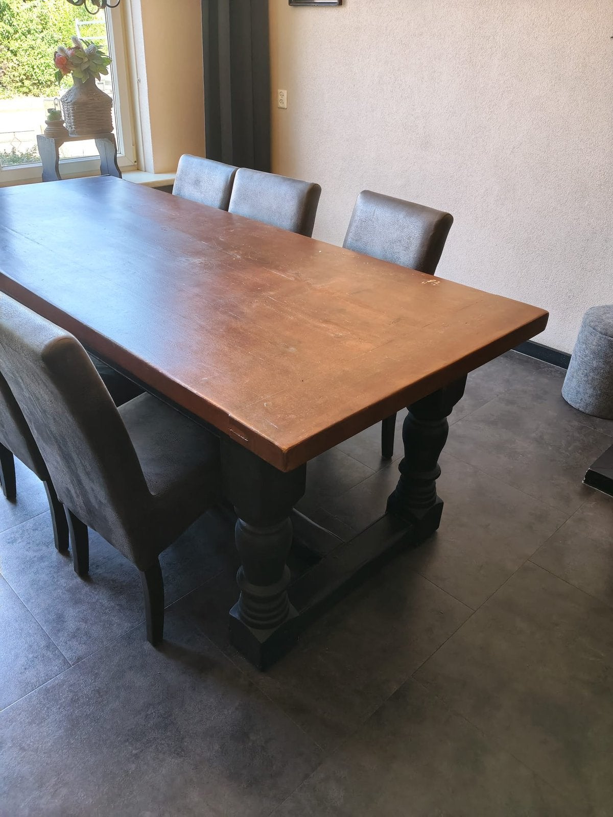 Kloostertafel 2.15 bij 91 cm, Ophalen, 200 cm of meer, 50 tot 100 cm, Zo goed als nieuw