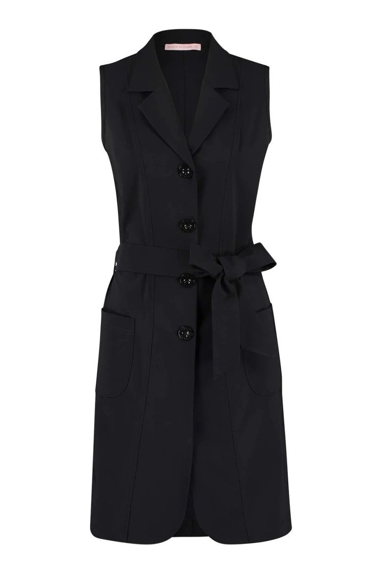 Studio anneloes jasmijn blazer gilet l zwart travelstof, Zwart, Maat 42/44 (L), Ophalen of Verzenden, Zo goed als nieuw