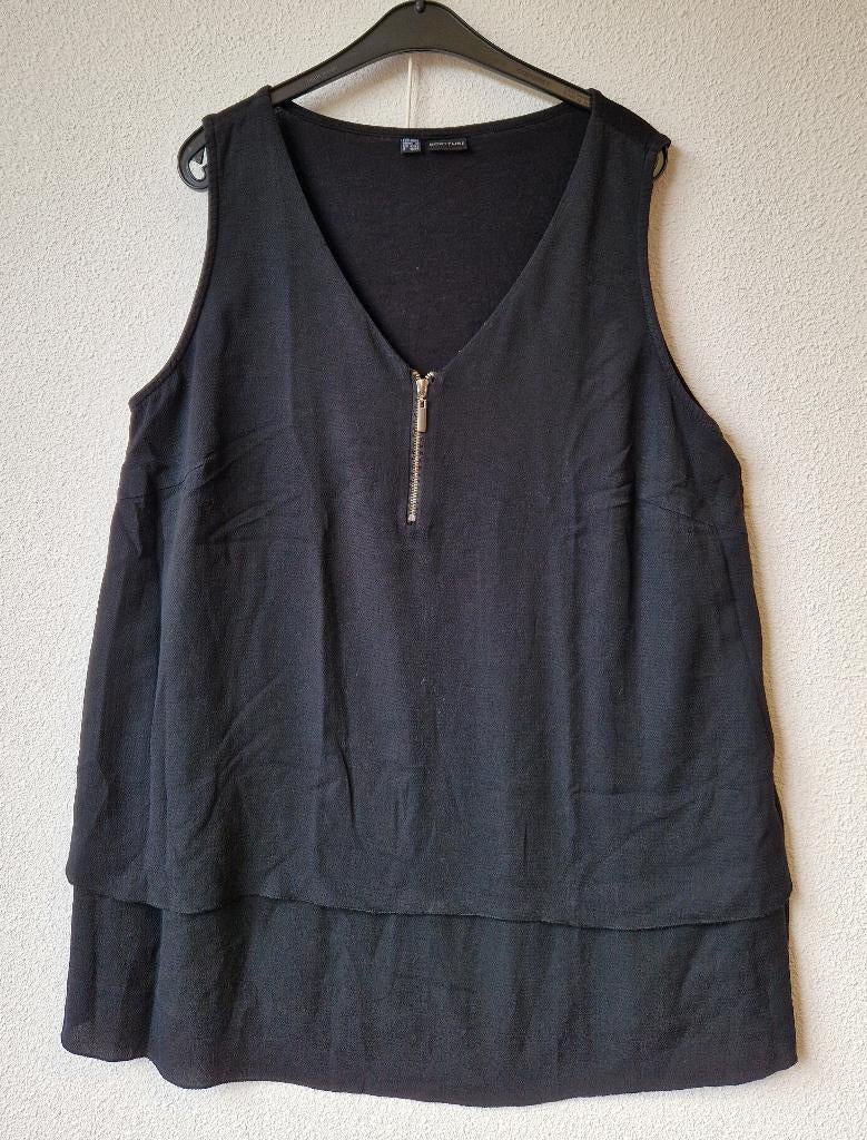 Mouwloze dames 2 lagen top A-lijn, hemd, Bodyflirt, 40/42, Kleding | Dames, Tops, Zwart, Maat 42/44 (L), Ophalen of Verzenden
