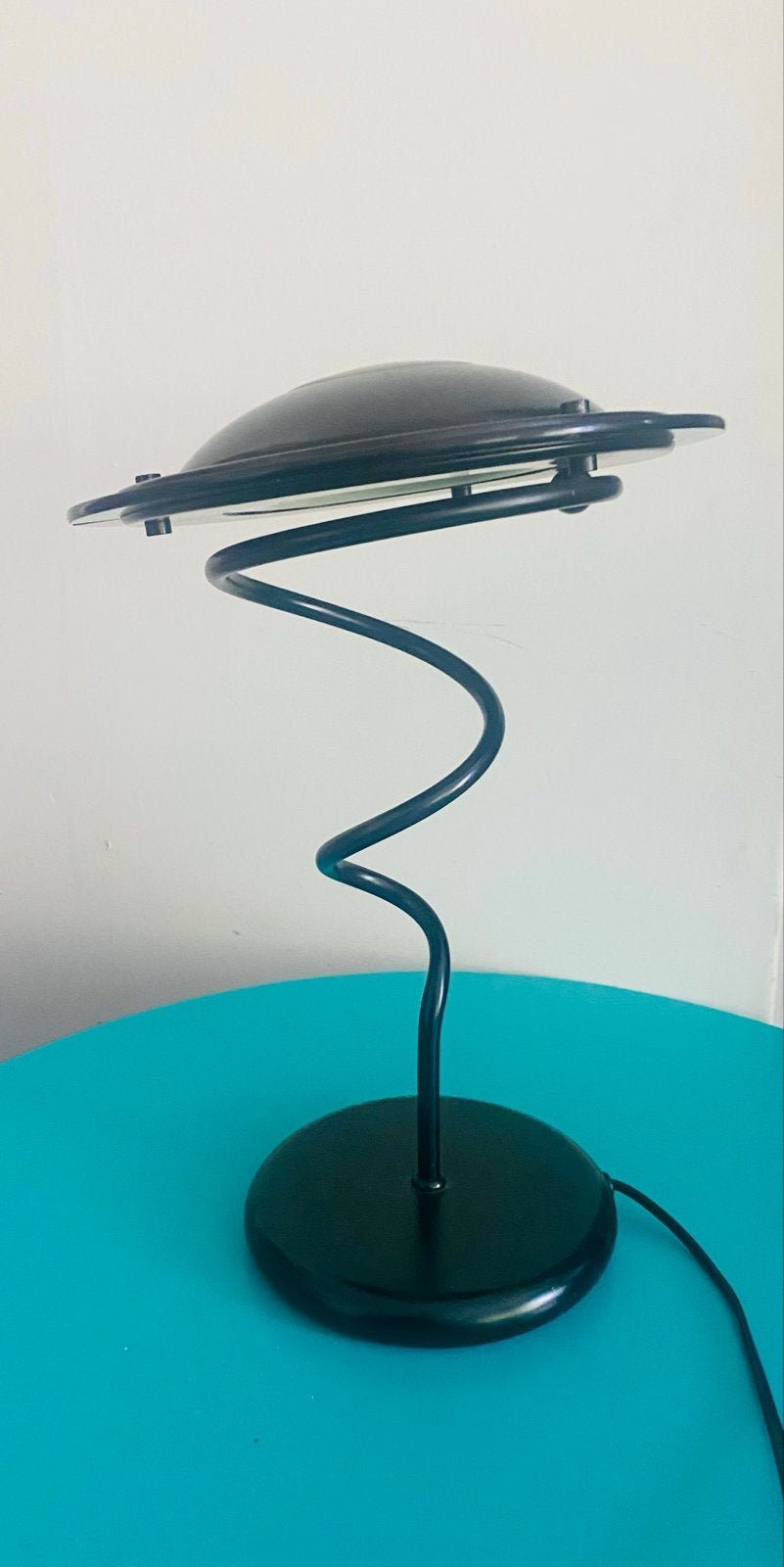 Postmoderne UFO Tafellamp Steinhauer (zeldzame spiraalsteel), Gebruikt, Overige fittingen, Ophalen of Verzenden, Sfeerlamp