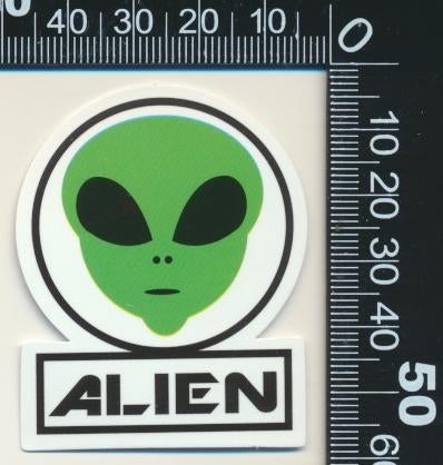 Sticker: Alien, Ophalen of Verzenden, Zo goed als nieuw, Bedrijf of Vereniging