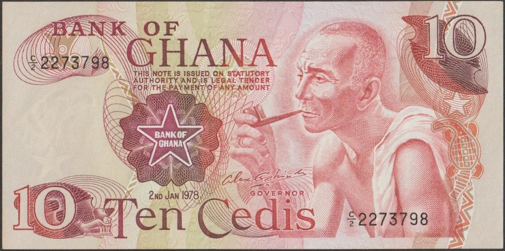 Ghana 10 cedis 1978 UNC p.16f (# 89), Verzenden, Overige landen, Los biljet