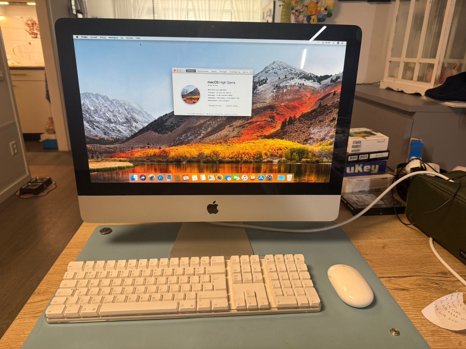 Imac 21,5 inch 2011, Computers en Software, Apple Desktops, Ophalen, Gebruikt, 2 tot 3 Ghz, SSD