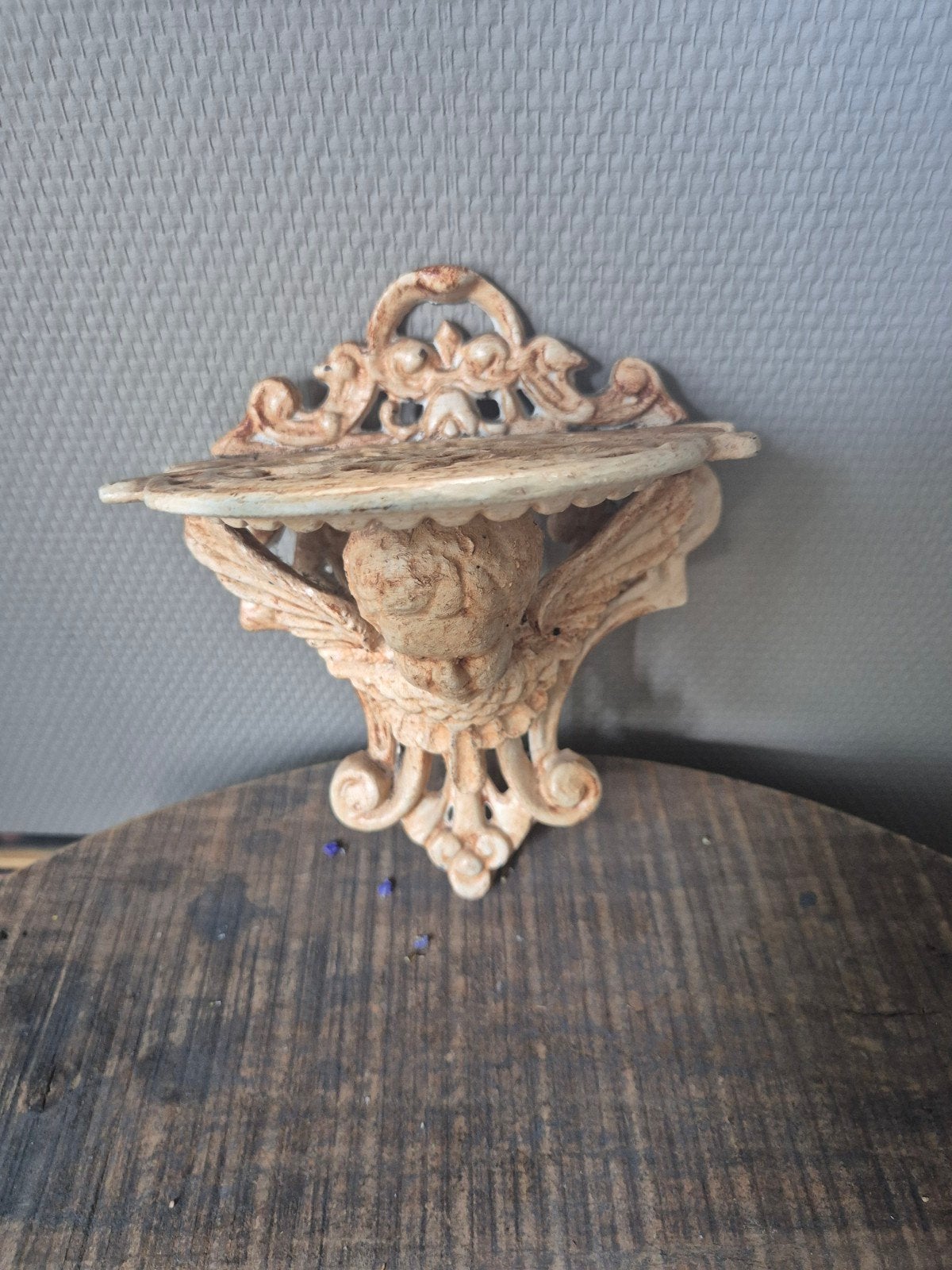 gietijzeren muurhanger engel, Antiek en Kunst, Curiosa en Brocante, Ophalen of Verzenden