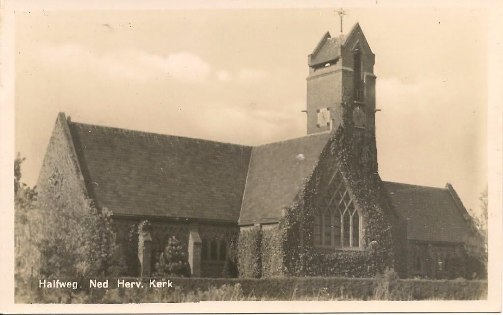 Halfweg Ned. Herv. Kerk.., Verzamelen, Verzenden, 1940 tot 1960, Ongelopen, Noord-Holland