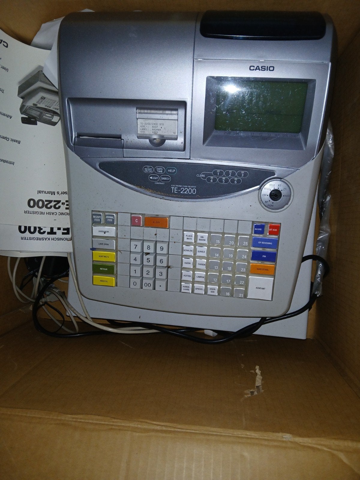 Casio TE-2200 Kassa met Scanner en Handleiding, Ophalen