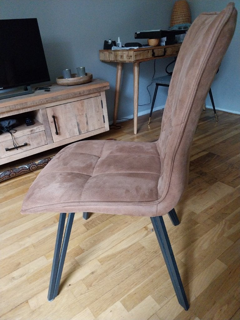 Mooie kwaliteit eettafel + 4 stoelen Henders&Hazel/De Bommel, Ophalen, 50 tot 100 cm, Zo goed als nieuw, 150 tot 200 cm