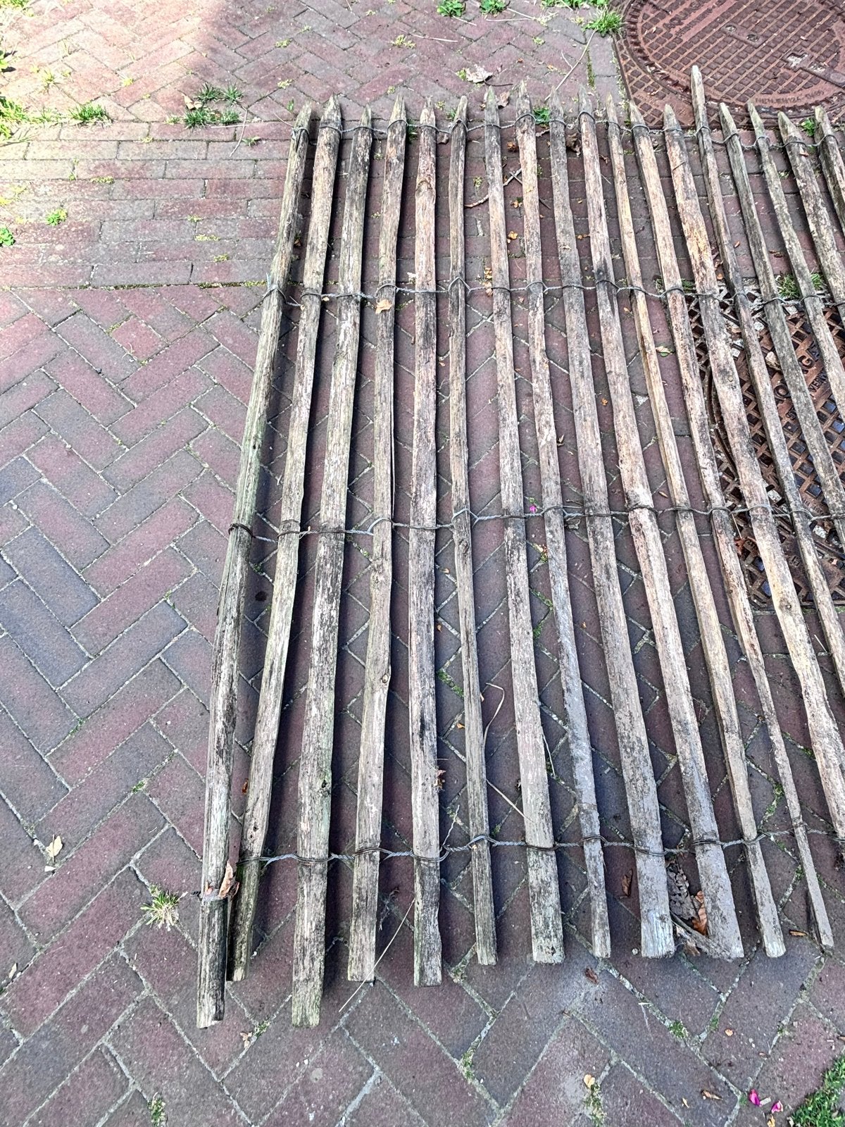 Schapenhek 5 meter + 1.40 meter - Gebruikt, Ophalen, Gebruikt, Hout, Tuinhek