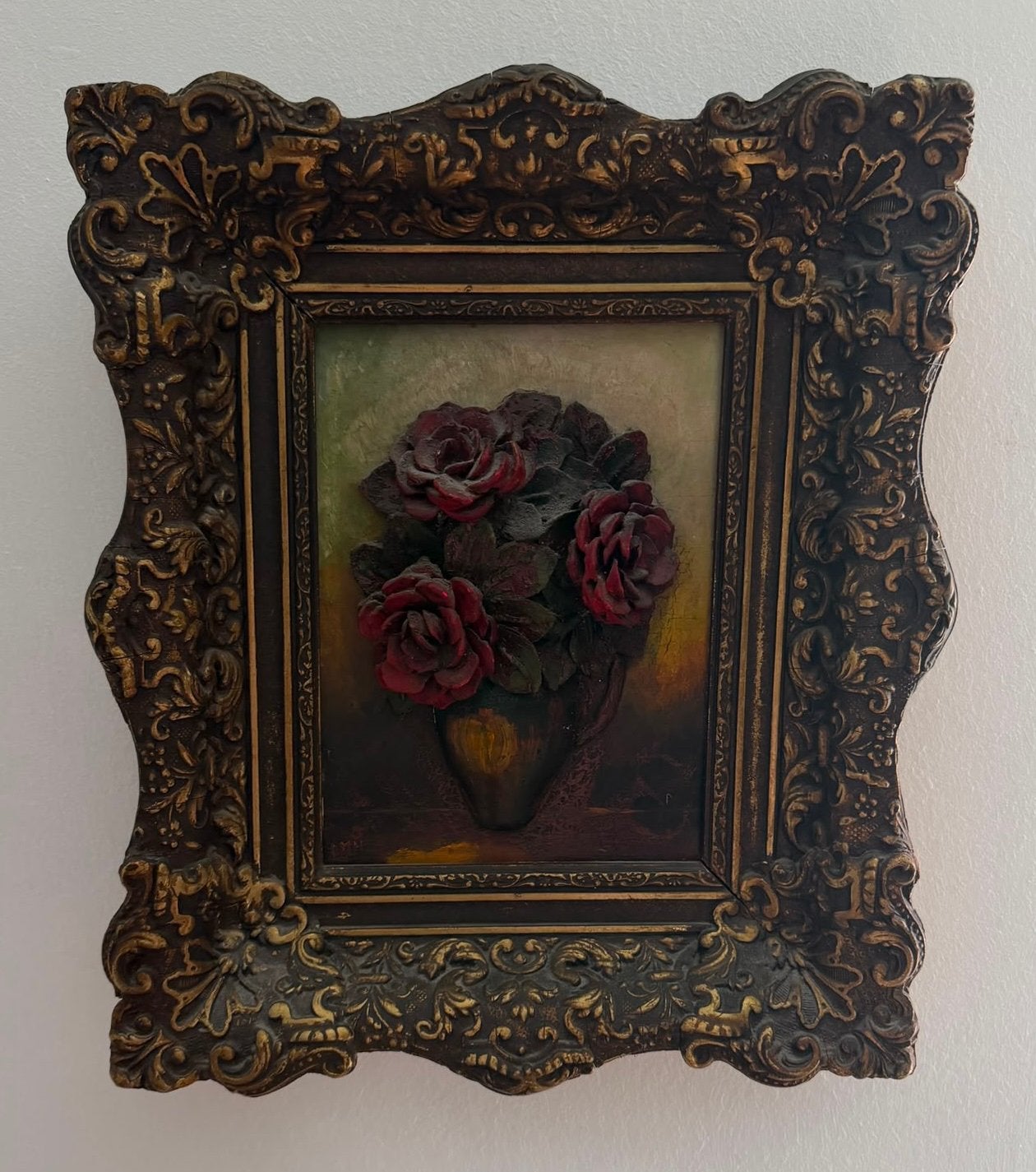 Oud schilderijtje van hout…Dark Academia., Antiek en Kunst, Ophalen of Verzenden