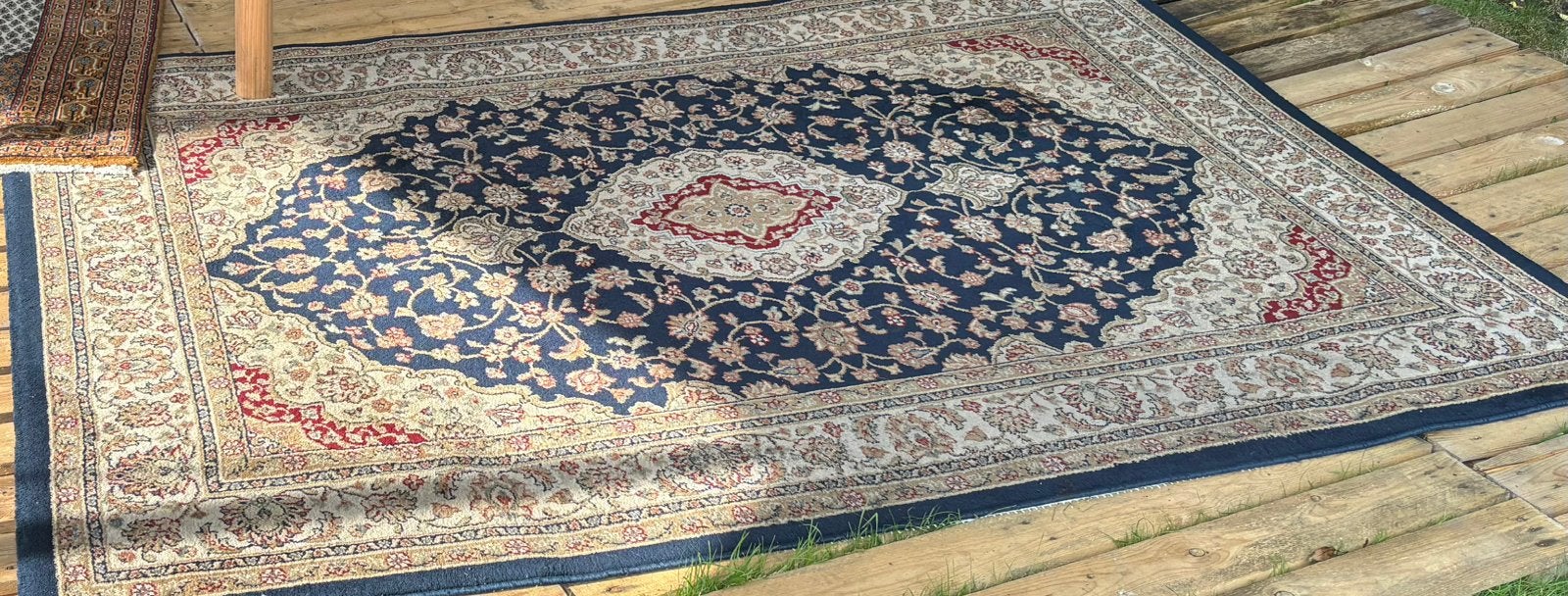 Vloerkleed wol160x210, Ophalen, Gebruikt, Blauw, 200 cm of meer