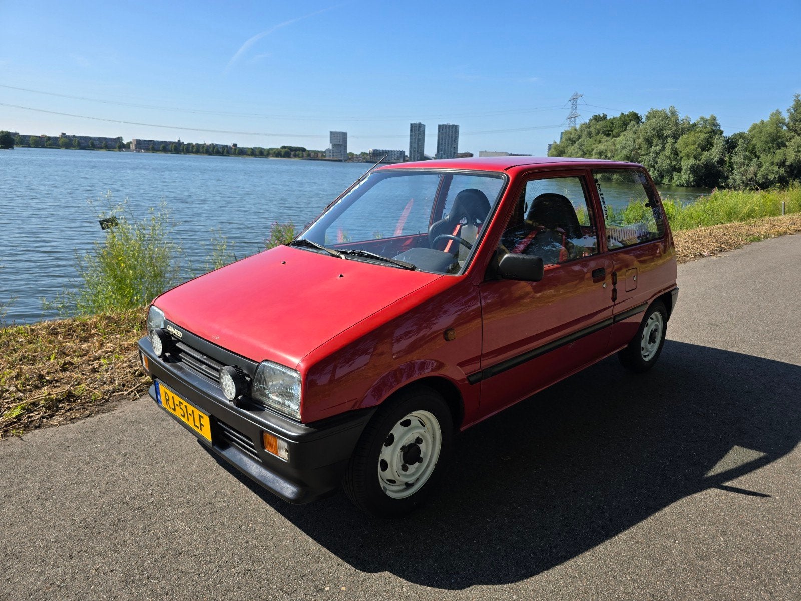 Daihatsu Cuore L80 0.8 1987 Rood, Auto's, Daihatsu, 43 pk, Zwart, Cuore, 400 kg