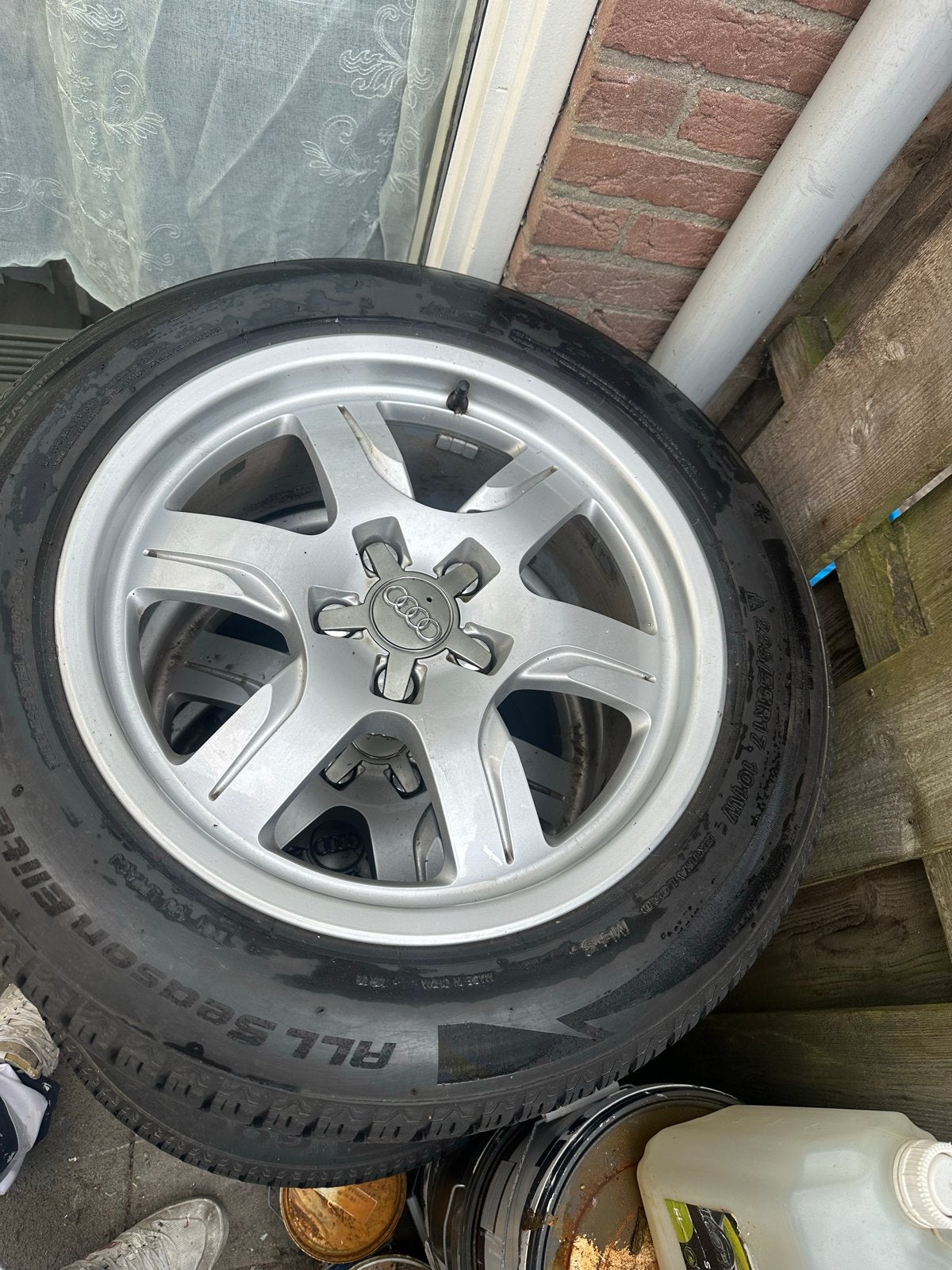 Audi Velgen met All Season Banden 225/55R17, Auto-onderdelen, Banden en Velgen, Banden en Velgen, All Season, 17 inch, 225 mm