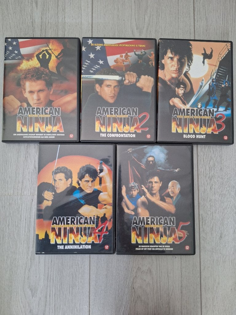 American Ninja Complete Collection (1-5) DVD Boxset, Cd's en Dvd's, Dvd's | Actie, Engels, Nederlands, Ophalen of Verzenden, Zo goed als nieuw