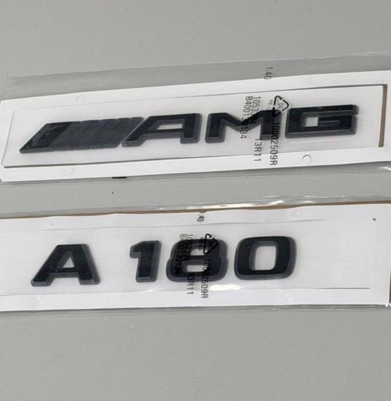 Glans zwart emblemen - Mercedes A Class W176  W177 A180 AMG, Ophalen of Verzenden, M, M, M