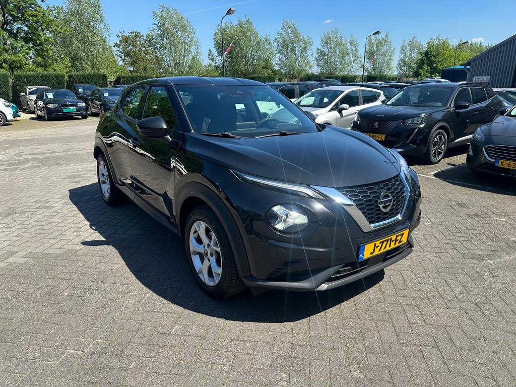 Nissan Juke 1.0 DIG-T Acenta , carplay , camera, Auto's, Nissan, Voorwielaandrijving, Start-stop-systeem, Euro 6, Zwart