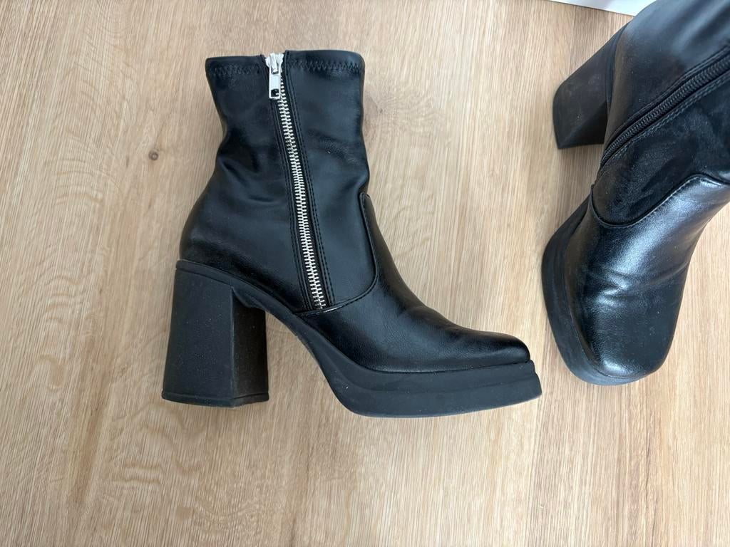 Steve Madden laarsjes vierkante neus blokhak plateau, Ophalen of Verzenden