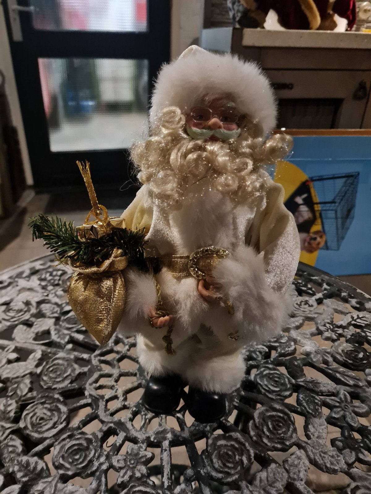leuke witte kerstman 30 cm groot., Ophalen of Verzenden