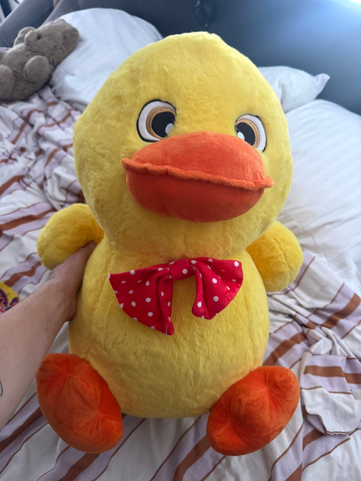 Grote knuffel eend, Ophalen, Zo goed als nieuw, Eend