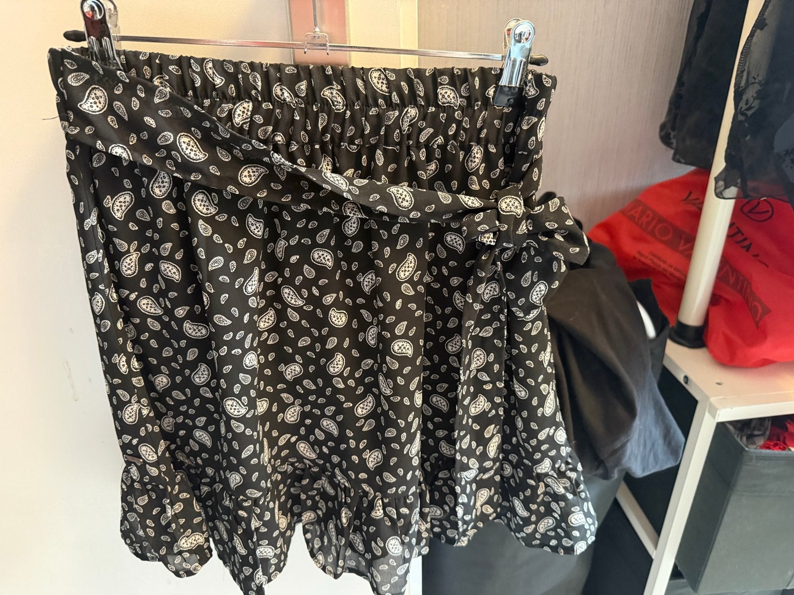 America Today Zwart-witte rok met paisley print, Kleding | Dames, Rokken, Zwart, Ophalen of Verzenden, Zo goed als nieuw, Maat 36 (S)