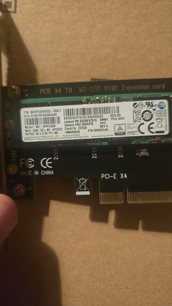 Samsung 256GB AHCI M.2 SSD (MZHPV256HDGL-000L1), Ophalen of Verzenden, Laptop