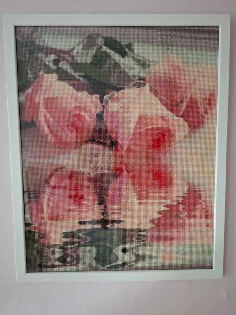 Daimond painting schilderijen Roos  40/50, Minder dan 50 cm, Nieuw, Ophalen of Verzenden, Schilderij