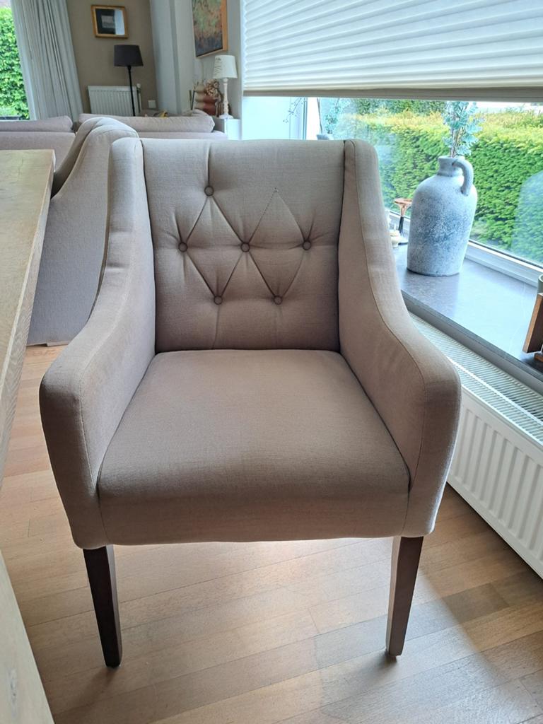 Eetkamerstoelen 4x, landelijk, Ophalen, Gebruikt, Bruin, Landelijk