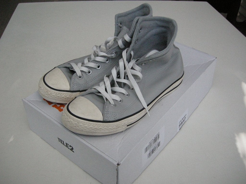 Gimpen leer Converse All Star - zgan, Ophalen, Nieuw, Sneakers of Gympen, Grijs