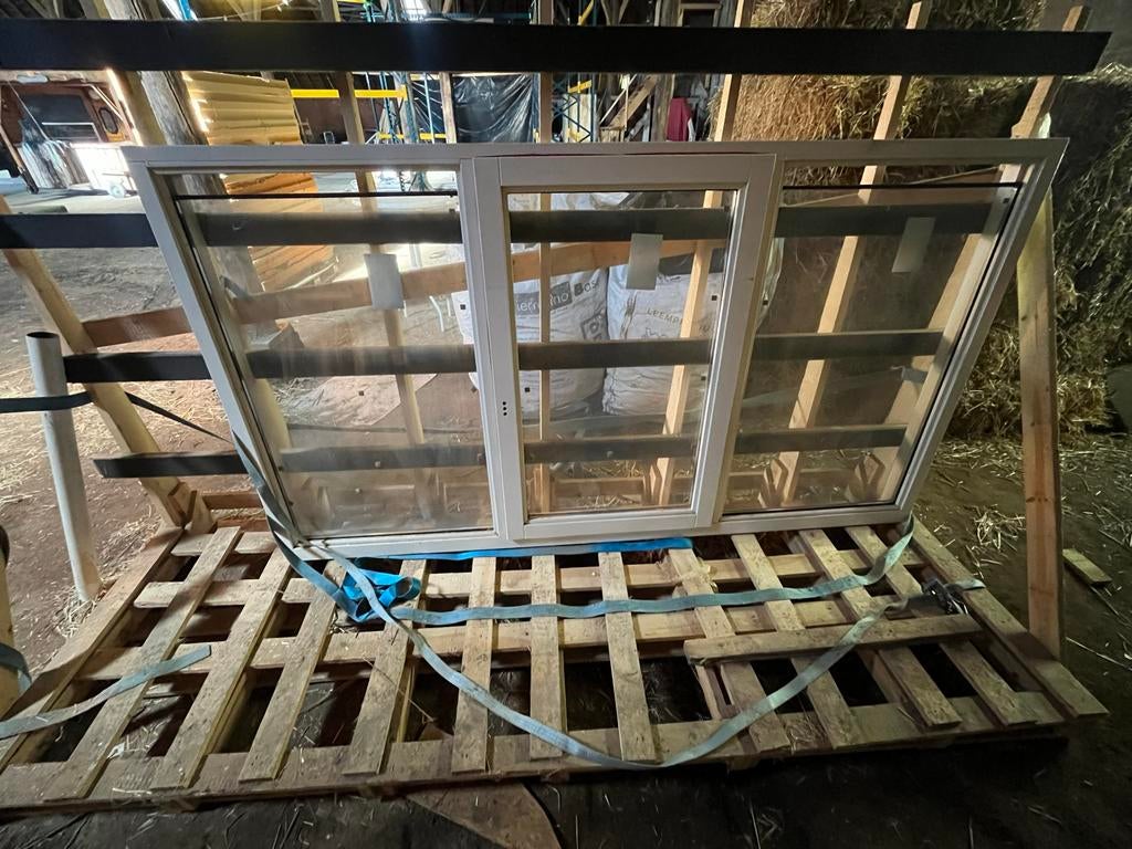 Hardhouten Kozijn dakkapel met HR++ Glas en Draaikiepraam, Nieuw, Ophalen of Verzenden, Inclusief glas, 75 tot 150 cm