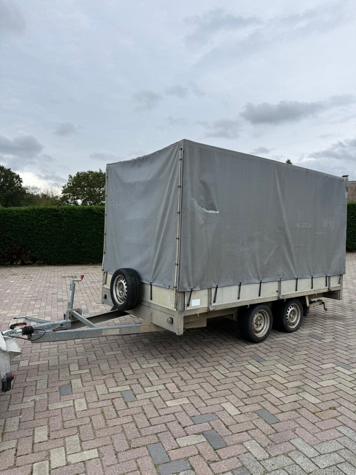 Aluminium plateau huifaanhangwagen, Ophalen, Zo goed als nieuw