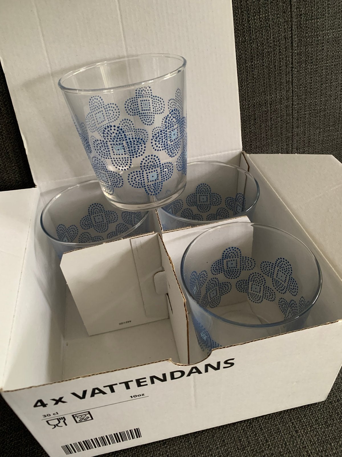 IKEA VATTENDANS Glazen - Set van 4 (30 cl), IKEA, Nieuw, Ophalen of Verzenden, Glas