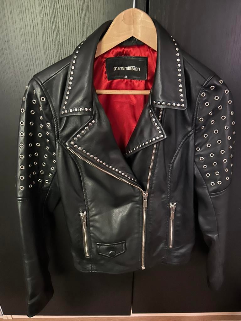 Transmission lerenjasje, Kleding | Dames, Ophalen of Verzenden, Zo goed als nieuw, Maat 38/40 (M), Zwart
