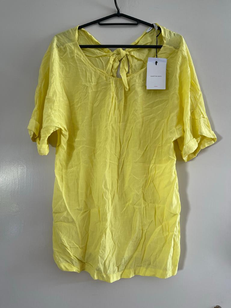 Hampton Bays Gele Viscose Blouse Maat 34 Nieuw met kaartje, Kleding | Dames, Verzenden, Nieuw, Maat 34 (XS) of kleiner, Geel