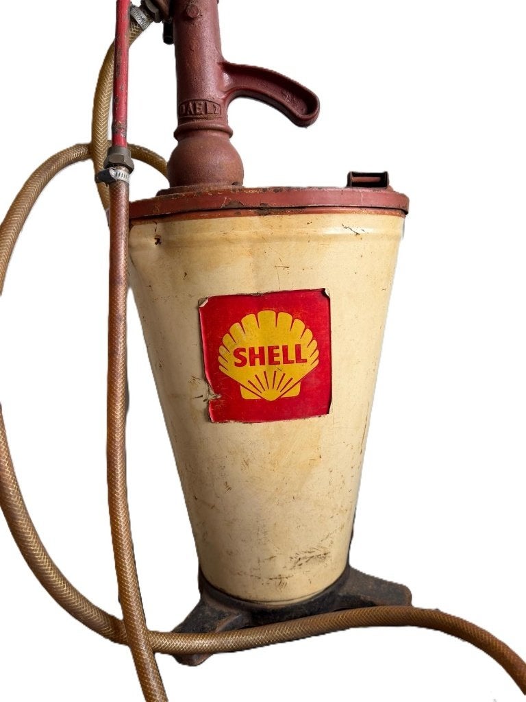 Vintage Shell oliepomp handpomp jaren 40 50, Verzamelen, Merken en Reclamevoorwerpen, Ophalen of Verzenden, Gebruikt, Overige typen