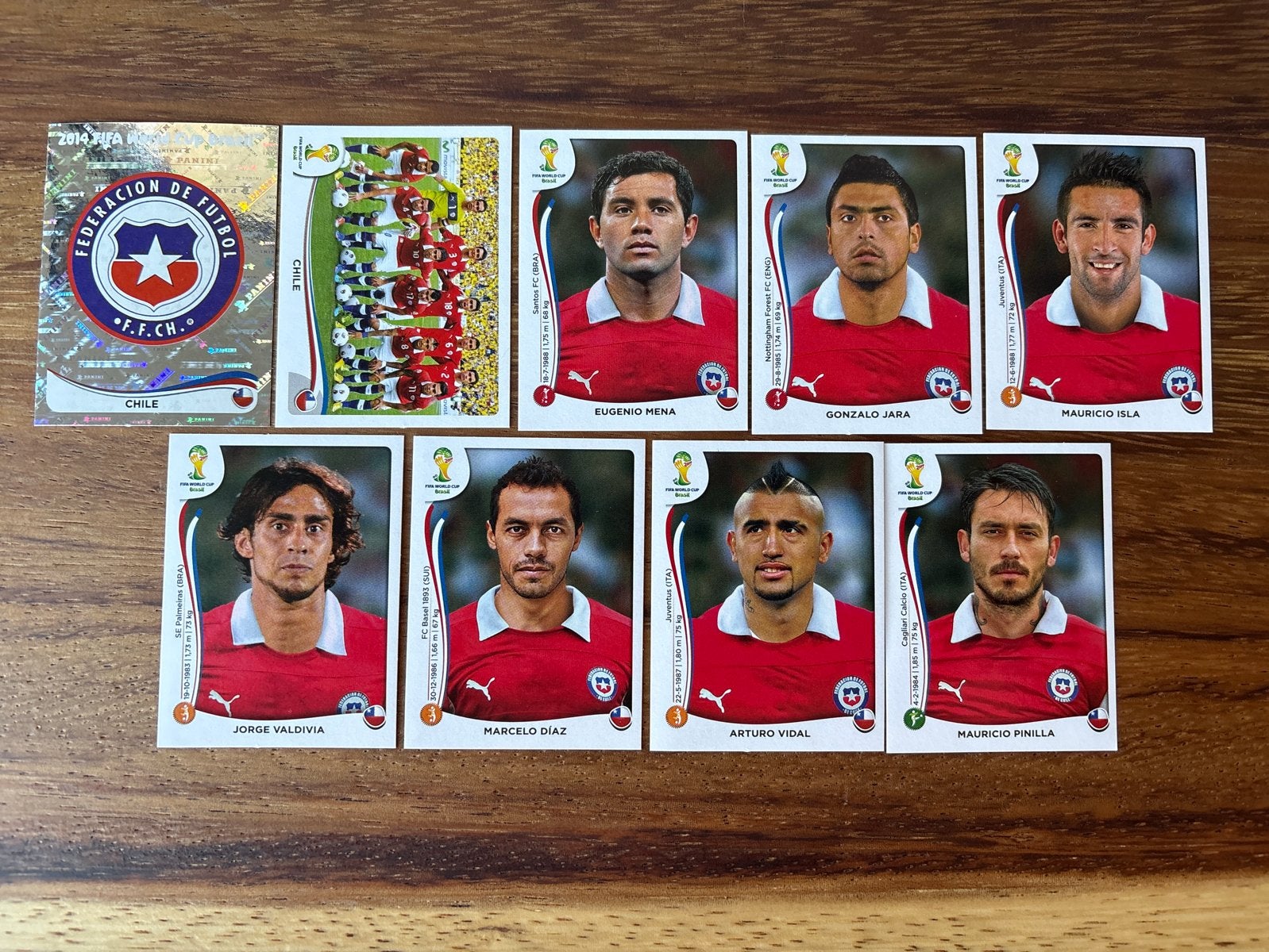 Panini WK 2014 Brazilië - Chili team stickers, Ophalen of Verzenden, Nieuw, Sport