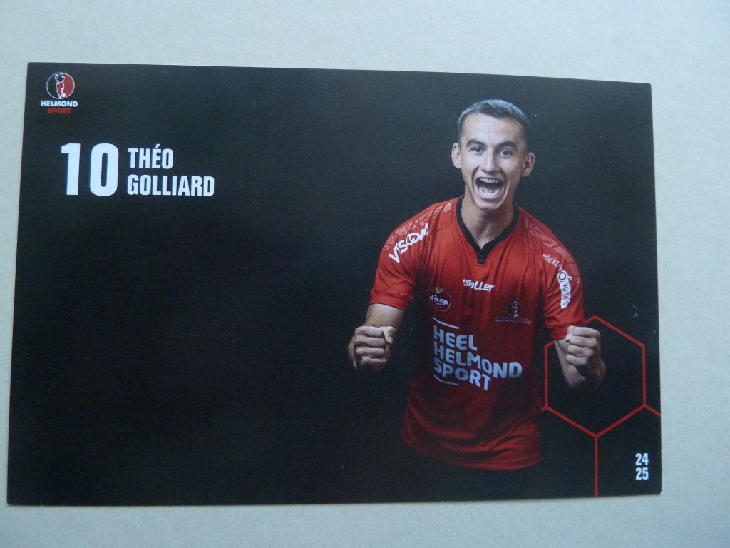 Spelerskaart.  Theo.Golliard    Helmond Sport.   2024/2025, Ophalen of Verzenden, Zo goed als nieuw, Overige binnenlandse clubs