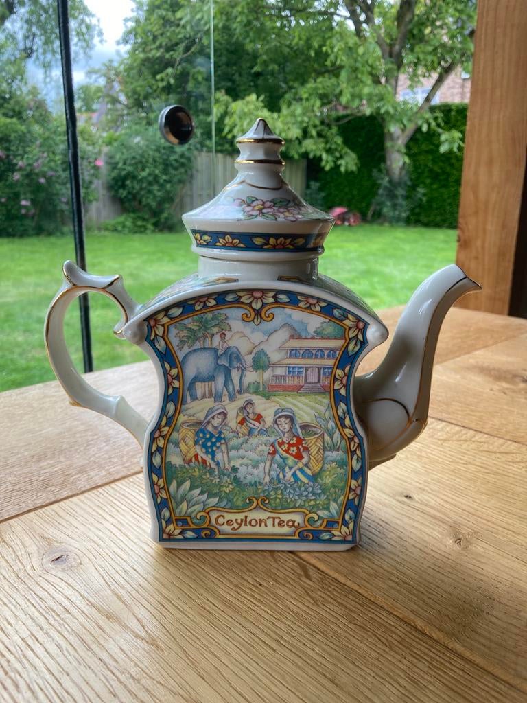 Vintage Sadler Ceylon Tea Theepot - World of Tea Collectie, Ophalen of Verzenden
