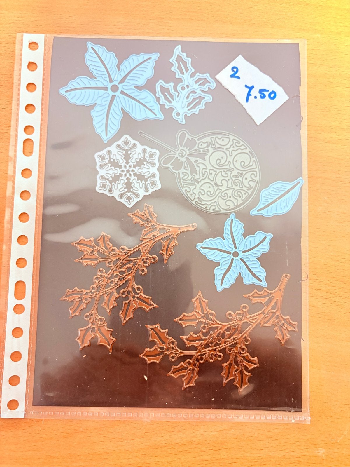 Kerstmis snijmallen set - Sneeuwvlok, hulst, kerstbal, Hobby en Vrije tijd, Ophalen of Verzenden, Gebruikt, Overige thema's, Pons of Mal