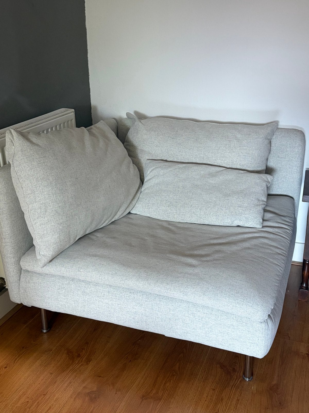 IKEA SÖDERHAMN Hoekelement Tallmyra wit/zwart, Tweepersoons, 75 tot 100 cm, Ophalen of Verzenden, Zo goed als nieuw