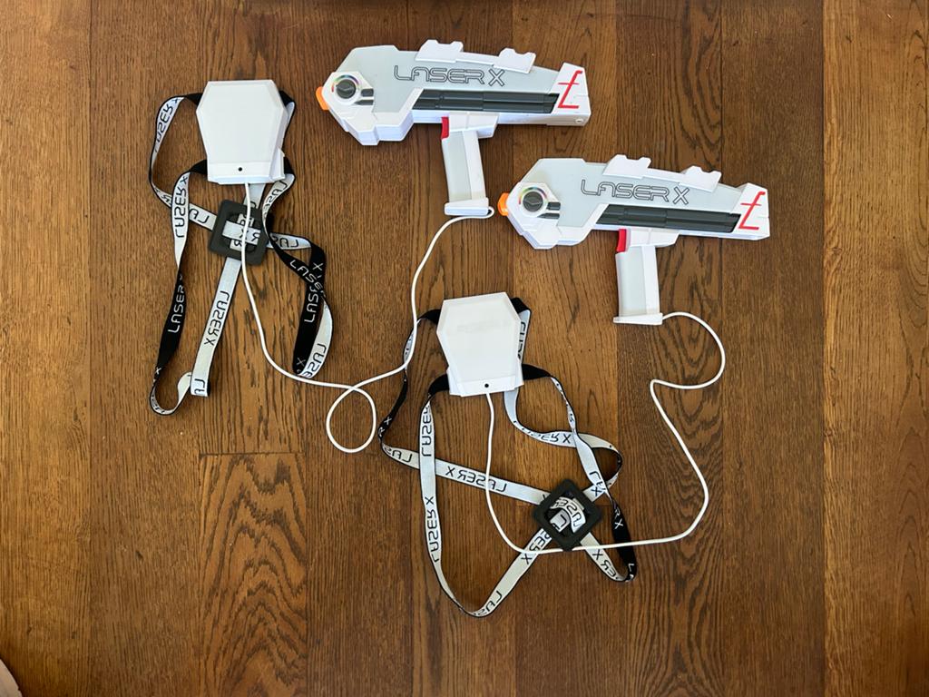 Laser X Lasergame Set - 2 Blasters & Ontvangers, Ophalen of Verzenden, Zo goed als nieuw