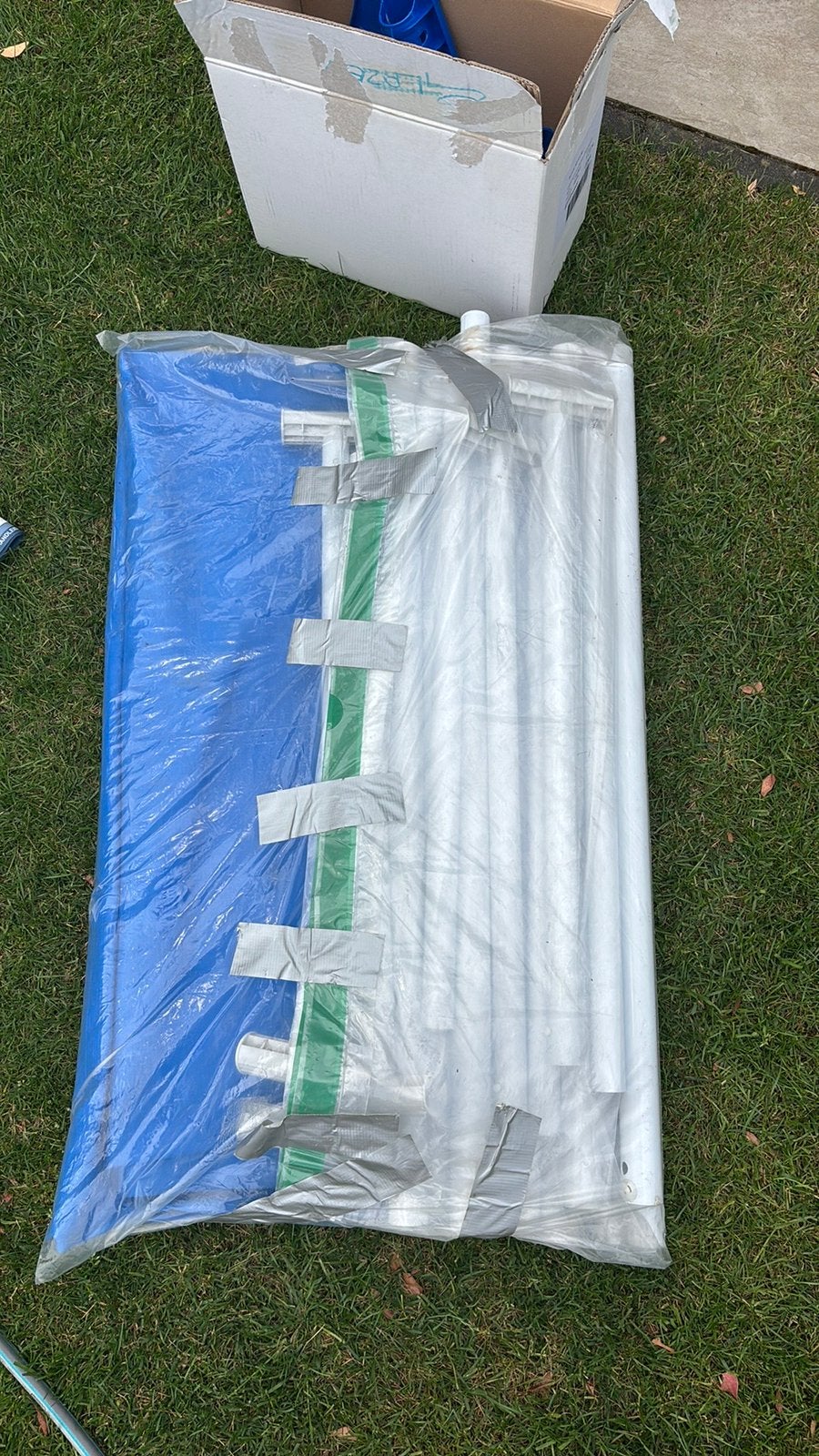 Rechthoekig metalen frame zwembad, Tuin en Terras, Zwembaden, Ophalen, Minder dan 80 cm, Opzetzwembad, 200 tot 400 cm