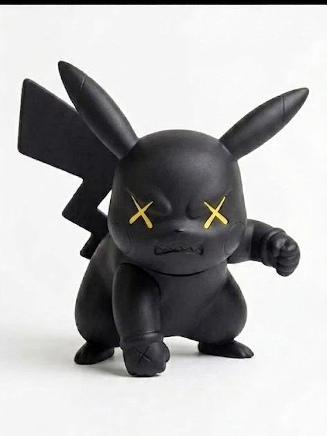 KAWS x Angry Pikachu Figuur - Zwart Limited Edition, F, Ophalen of Verzenden, Zo goed als nieuw, D