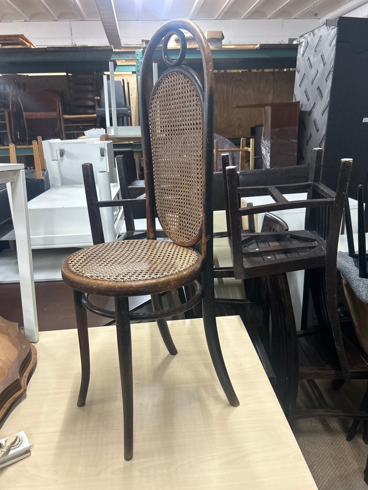 Originele Thonet 'Lange Jan' stoel, ca. 1900, Ophalen