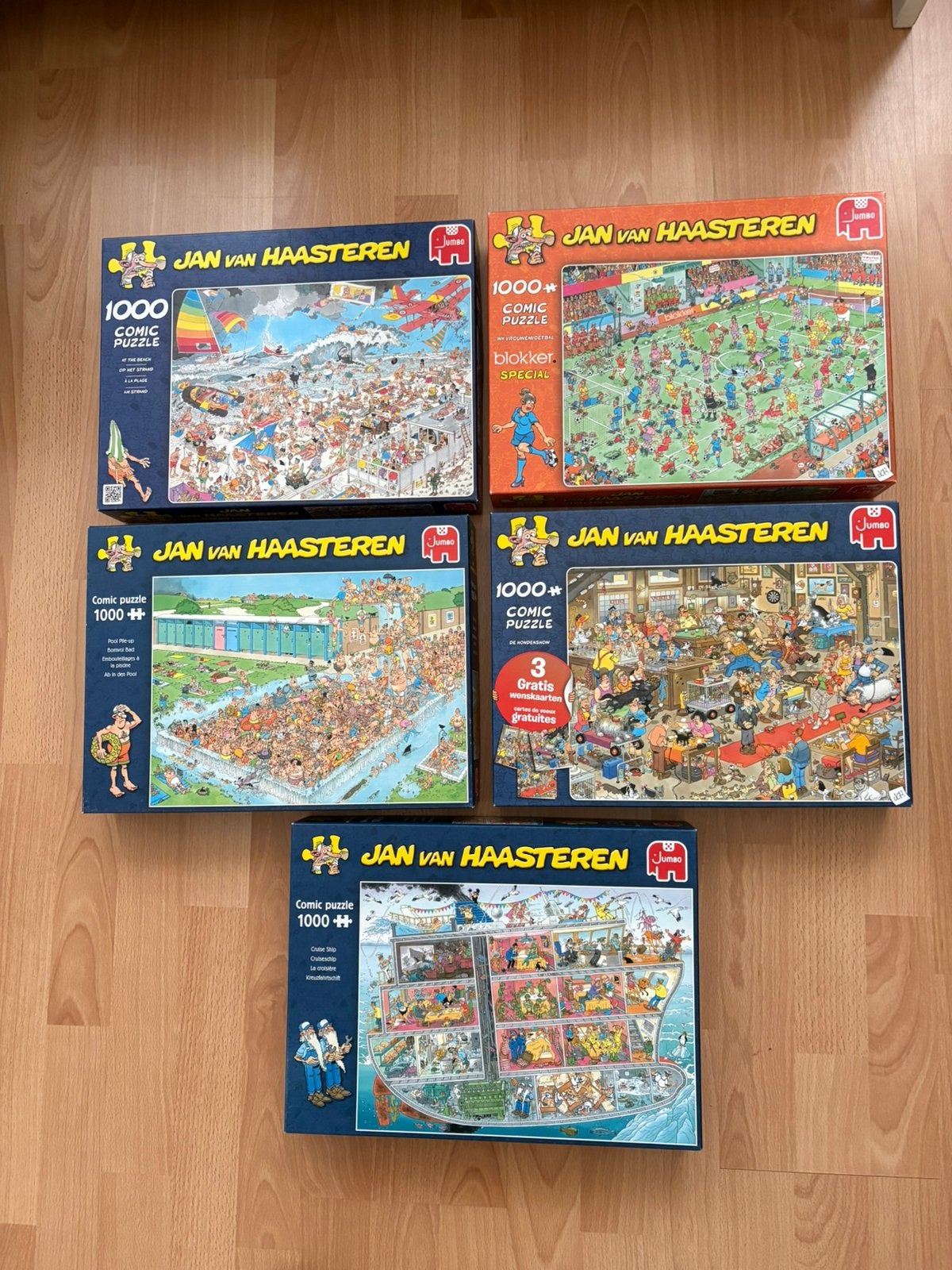 Jan van Haasteren puzzels, Hobby en Vrije tijd, Denksport en Puzzels, Ophalen of Verzenden, 500 t/m 1500 stukjes, Zo goed als nieuw