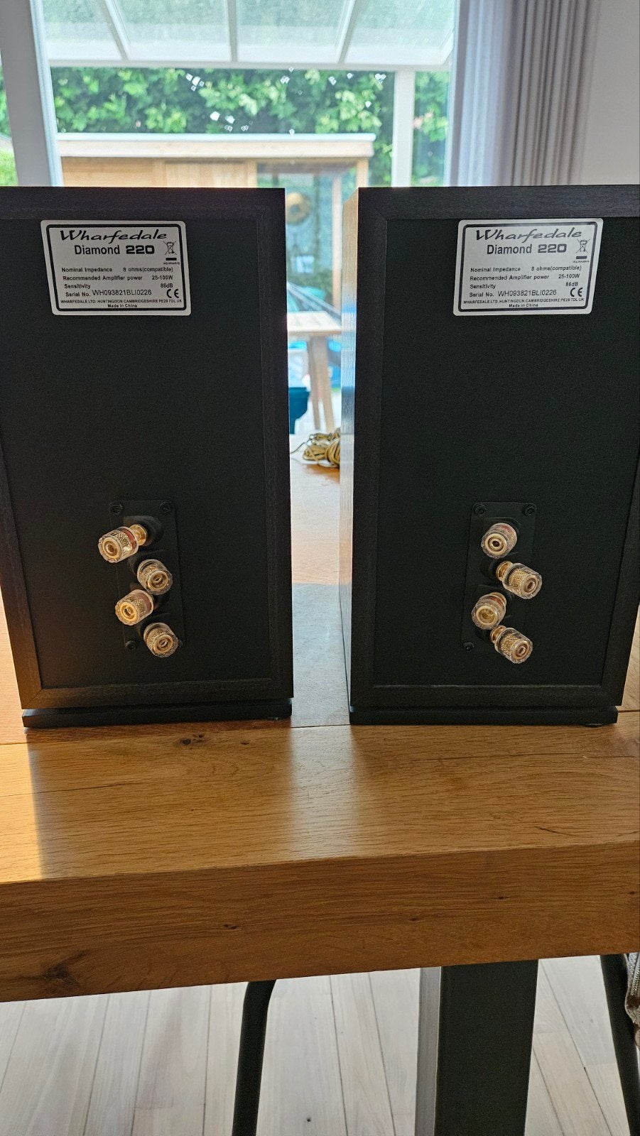 Wharfedale Diamond 220 Boekenplank Luidsprekers - Zwart, Ophalen, Wharfedale, Zo goed als nieuw, 60 tot 120 watt