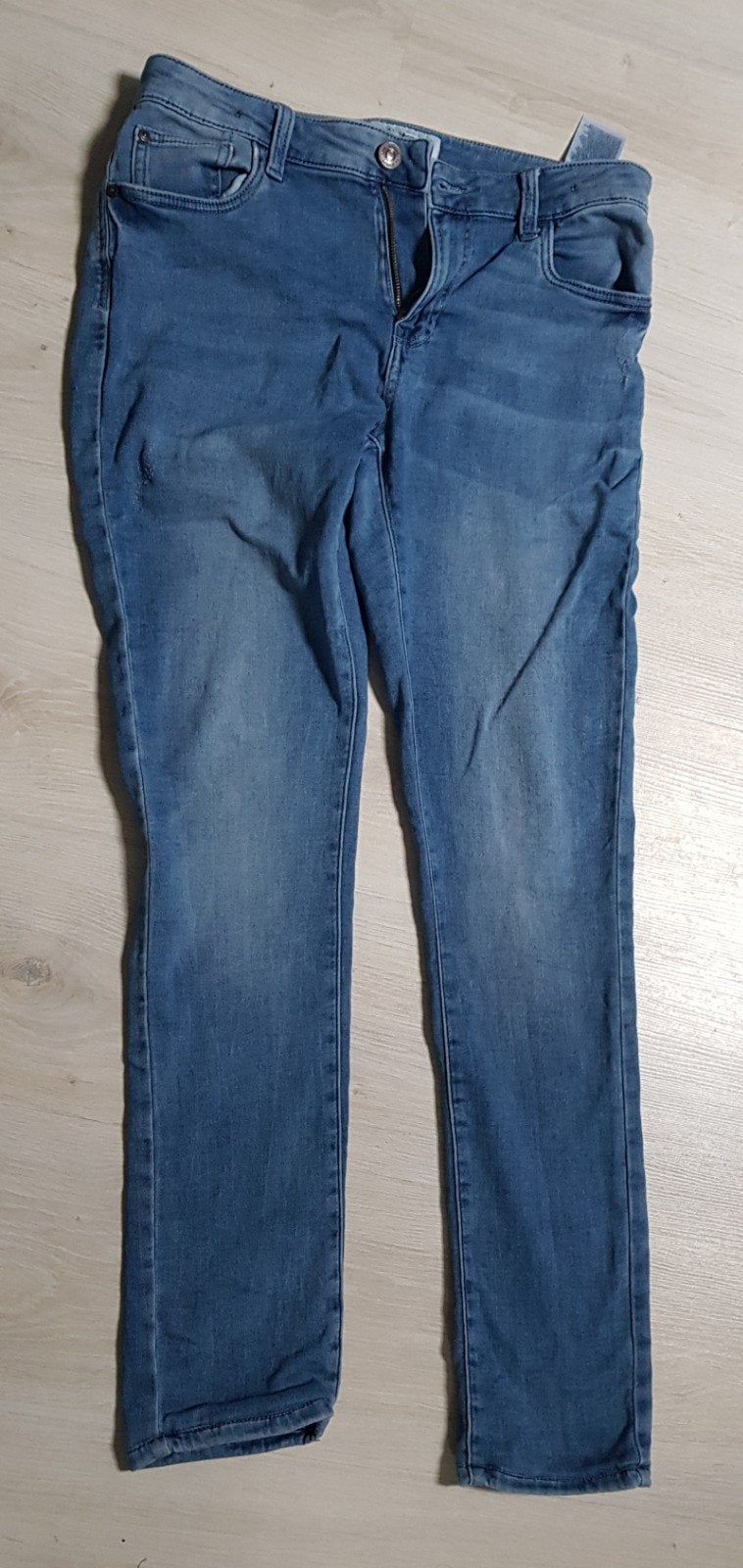 Jongensspijkerbroek blauw mt 176 zgan, Kinderen en Baby's, Kinderkleding | Maat 176, Ophalen of Verzenden, Zo goed als nieuw, Jongen