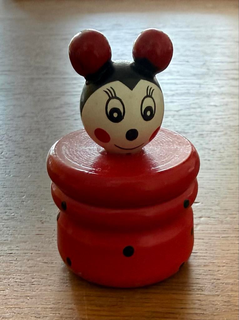 Houten tandendoosje lieveheersbeestje, Ophalen of Verzenden, Zo goed als nieuw, Jongen of Meisje