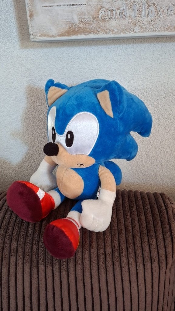 Sonic knuffel, Overige typen, Blauw, Nieuw, Ophalen of Verzenden